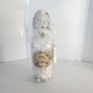 Spooky Handmade crafted "Vintage Spider Eggs" Apothecary Aged Bottle White